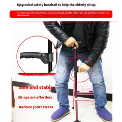 Elderly Non-slip Multi-function Automatic Alarm With Light Telescopic Walking Stick
