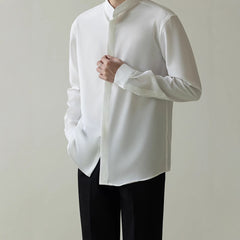 New Lightweight Mature-style Mens Korean-fit Wrinkle-free Business Shirt