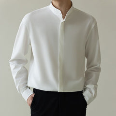 New Lightweight Mature-style Mens Korean-fit Wrinkle-free Business Shirt