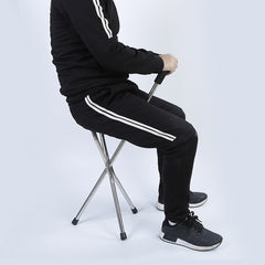 Stainless Steel Elderly Folding Crutch Chair