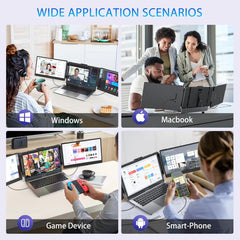 Laptop Screen Extender 14 Inch FHD IPS Portable Dual Triple Monitor Display USB C HDMI