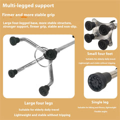 Stainless Steel Anti-slip Crutches For The Elderly